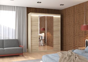 Шкаф ADRK Furniture со светодиодной подсветкой Dallas 180, бежевый цвет цена и информация | Шкафы | kaup24.ee