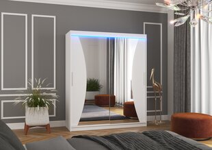 Шкаф ADRK Furniture Charlotte 180 со светодиодной подсветкой, белый цвет цена и информация | Шкафы | kaup24.ee