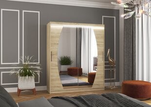 Шкаф ADRK Furniture Baltimore 180 со светодиодной подсветкой, бежевый цвет цена и информация | Шкафы | kaup24.ee