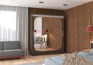 Шкаф ADRK Furniture со светодиодной подсветкой Arizona 180, темно-коричневый цвет цена и информация | Шкафы | kaup24.ee