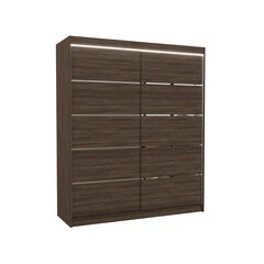 Шкаф ADRK Furniture со светодиодной подсветкой Spectra 180, коричневый цвет цена и информация | Шкафы | kaup24.ee