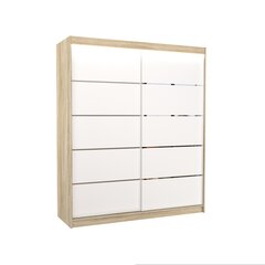 Шкаф ADRK Furniture со светодиодной подсветкой Spectra 180, белый цвет/песочный цена и информация | Шкафы | kaup24.ee