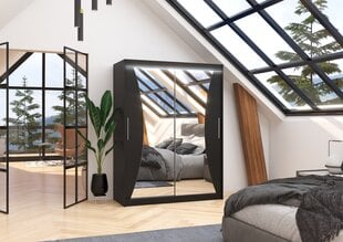 Шкаф ADRK Furniture со светодиодной подсветкой Max 150, черный цвет цена и информация | Шкафы | kaup24.ee