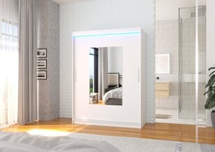 Шкаф ADRK Furniture со светодиодной подсветкой Dorrigo 150, белый цвет цена и информация | Шкафчики | kaup24.ee