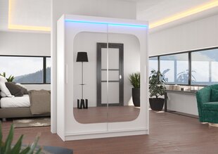 Шкаф ADRK Furniture со светодиодной подсветкой Clever 150, белый цвет цена и информация | Шкафы | kaup24.ee