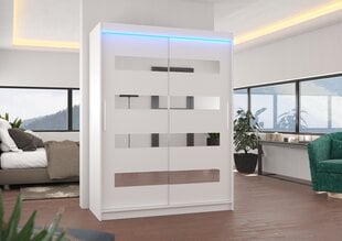 Шкаф ADRK Furniture со светодиодным освещением Baltic 150, белый цвет цена и информация | Шкафы | kaup24.ee