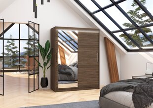 Шкаф ADRK Furniture со светодиодной подсветкой Bianco 150, темно-коричневый цвет цена и информация | Шкафы | kaup24.ee