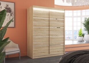 Шкаф ADRK Furniture со светодиодной подсветкой Luft 150, бежевый цвет цена и информация | Шкафы | kaup24.ee