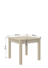 Стол ADRK Furniture Rodos 38, коричневый цвет цена и информация | Кухонные и обеденные столы | kaup24.ee