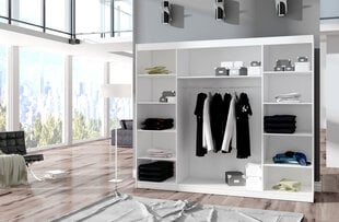 Шкаф ADRK Furniture со светодиодной подсветкой Diego 250, бежевый цвет/белый цвет цена и информация | Шкафы | kaup24.ee