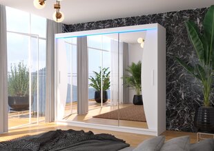Шкаф ADRK Furniture со светодиодным освещением Diego 250, белый цвет цена и информация | Шкафы | kaup24.ee