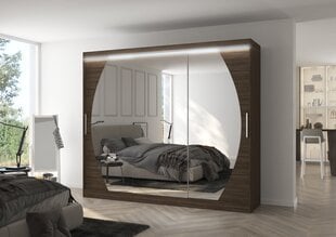 Шкаф ADRK Furniture со светодиодной подсветкой Cambe 250, темно-коричневый цвет цена и информация | Шкафы | kaup24.ee