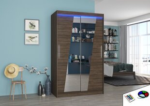 Шкаф ADRK Furniture со светодиодной подсветкой Texas 120, темно-коричневый цвет цена и информация | Шкафы | kaup24.ee