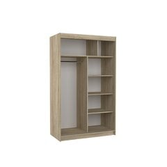 Шкаф ADRK Furniture со светодиодной подсветкой Rewena 120, белый цвет/черный цвет цена и информация | Шкафы | kaup24.ee