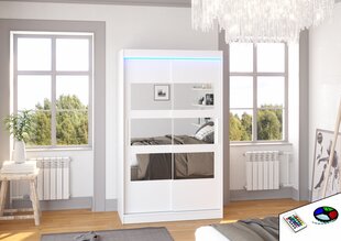 Шкаф ADRK Furniture со светодиодным освещением Kolorado 120, белый цвет цена и информация | Шкафы | kaup24.ee