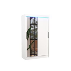 Шкаф со светодиодной подсветкой ADRK Furniture Bario 120, белый цвет цена и информация | Шкафы | kaup24.ee