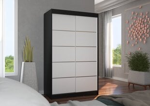 Шкаф ADRK Furniture Benisso 120, белый цвет/черный цвет цена и информация | Шкафы | kaup24.ee