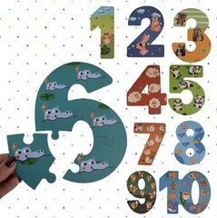 Деревянная головоломка Цифры MalPlay, 56 шт. цена и информация | Развивающие игрушки | kaup24.ee