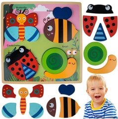 Puidust pusle Putukad, 30×30 cm hind ja info | Imikute mänguasjad | kaup24.ee