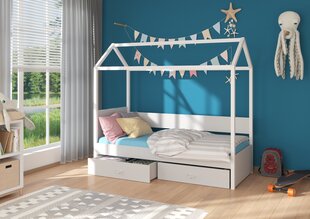 Кровать ADRK Furniture Otello 80x180 см, белый/серый цвет цена и информация | Детские кровати | kaup24.ee