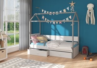 Кровать ADRK Furniture Otello 80x180 см, серая цена и информация | Детские кровати | kaup24.ee