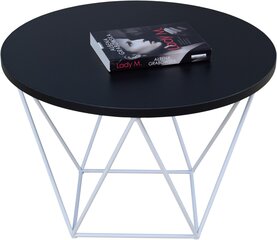 Журнальный столик ADRK Furniture Liam, 55x55см, черный/белый цвет цена и информация | Журнальные столики | kaup24.ee