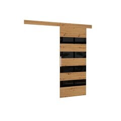 Раздвижная дверь ADRK Furniture Milou 86, коричневый/черный цвет цена и информация | Шкафы | kaup24.ee