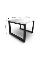 Кофейный столик ADRK Furniture Moarti, 60x60 см, черный цвет цена и информация | Журнальные столики | kaup24.ee