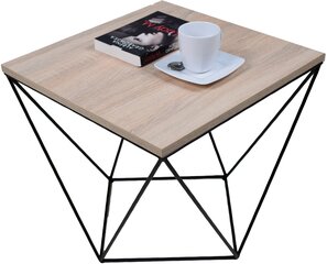 Журнальный столик ADRK Furniture Diana 50x50см, светло-коричневый/черный цвет цена и информация | Журнальные столики | kaup24.ee