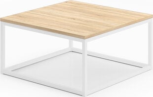 Кофейный столик ADRK Furniture Belten 65x65 см, светло-коричневый/белый цвет цена и информация | Журнальные столики | kaup24.ee