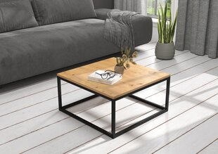 Журнальный столик ADRK Furniture Belten 65x65см, коричневый/черный цвет цена и информация | Журнальные столики | kaup24.ee