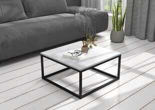 Журнальный столик ADRK Furniture Belten 65x65см, серый/черный цвет цена и информация | Журнальные столики | kaup24.ee
