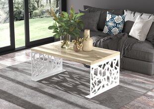 Журнальный столик ADRK Furniture Semara 100x60см, светло-коричневый/белый цвет цена и информация | Журнальные столики | kaup24.ee