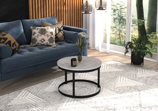 Кофейный столик ADRK Furniture Rinen, 55x55 см, серый, черный цвет цена и информация | Журнальные столики | kaup24.ee