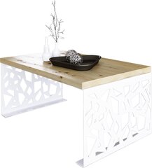 Журнальный столик ADRK Furniture Semara 100х60см, коричневый/белый цвет цена и информация | Журнальные столики | kaup24.ee