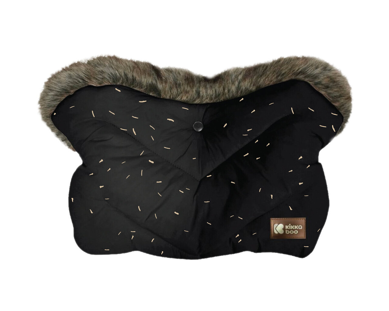 Kärukindad KikkaBoo Luxury Fur Confetti, Black hind ja info | Vankrite tarvikud | kaup24.ee