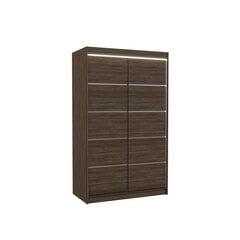 Шкаф со светодиодной подсветкой ADRK Furniture Benisso 120, темно-коричневый цвет цена и информация | Шкафы | kaup24.ee
