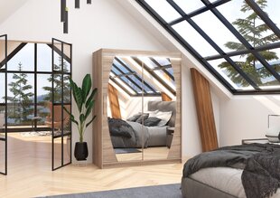 Шкаф ADRK Furniture со светодиодной подсветкой Alen 150, коричневый цвет цена и информация | Шкафы | kaup24.ee