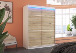 Шкаф ADRK Furniture со светодиодной подсветкой Luft 150, бежевый цвет/белый цвет цена и информация | Шкафы | kaup24.ee