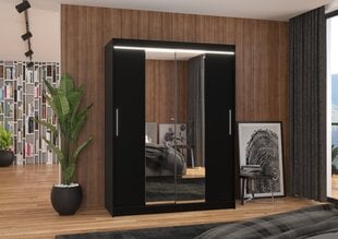 Шкаф ADRK Furniture со светодиодным освещением Iness 150, черный цвет цена и информация | Шкафы | kaup24.ee
