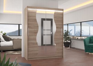 Шкаф ADRK Furniture со светодиодной подсветкой Renzo 150, коричневый цвет цена и информация | Шкафы | kaup24.ee