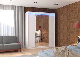 Шкаф ADRK Furniture со светодиодной подсветкой Dallas 180, белый цвет цена и информация | Шкафы | kaup24.ee