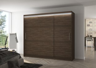 Шкаф ADRK Furniture со светодиодной подсветкой Antos 250, коричневый цвет цена и информация | Шкафы | kaup24.ee