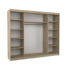 Шкаф ADRK Furniture со светодиодным освещением Diego 250, темно-коричневый цвет цена и информация | Шкафы | kaup24.ee