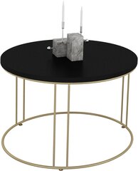 Журнальный столик ADRK Furniture Noel, 55x55см, черный/золотистый цвет цена и информация | Журнальные столики | kaup24.ee