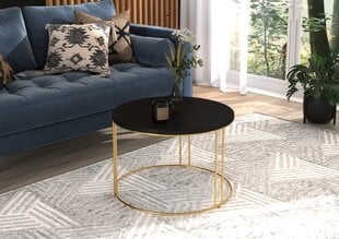 Журнальный столик ADRK Furniture Noel, 55x55см, черный/золотистый цвет цена и информация | Журнальные столики | kaup24.ee