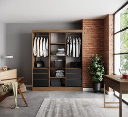 Шкаф ADRK Furniture Haidar 180, коричневый цвет цена и информация | Шкафы | kaup24.ee