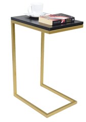 Приставной столик ADRK Furniture Spark, 62x30x40 см, черный/золотой цвет цена и информация | Журнальные столики | kaup24.ee