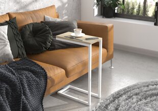 Столик приставной ADRK Furniture Spark, 62x30x40 см, светло-коричневый/белый цвет цена и информация | Журнальные столики | kaup24.ee