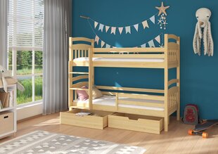 Кровать двухъярусная ADRK Furniture Ada 80x180 см, коричневая цена и информация | Детские кровати | kaup24.ee